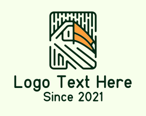 Hornbill - Forest Toucan Outline logo design