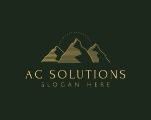 Golden Mountain Range logo design