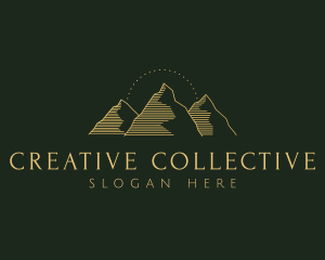 Golden Mountain Range logo design