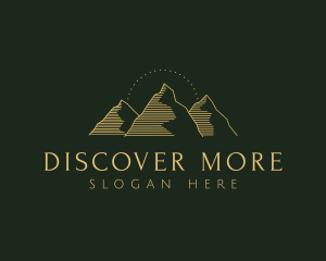 Explore - Golden Mountain Range logo design