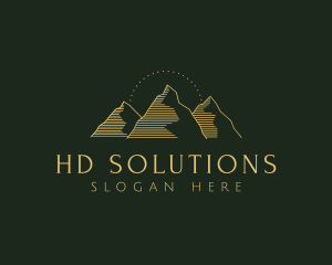 Golden Mountain Range logo design