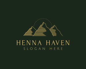 Golden Mountain Range logo design