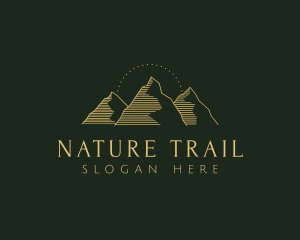 Outdoors - Golden Mountain Range logo design