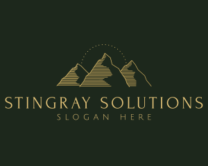 Golden Mountain Range logo design