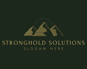 Golden Mountain Range logo design