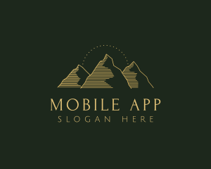 Golden Mountain Range logo design