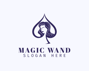 Spade Woman Model logo design