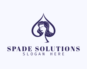 Spade Woman Model logo design