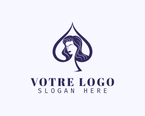 Cards - Spade Woman Model logo design