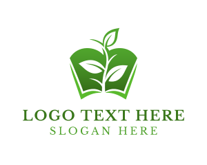 Editor - Gradient Plant Book logo design