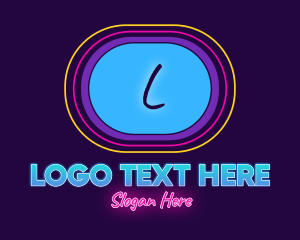 Disco - Neon Disco Letter logo design