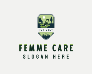 Lawn Care Grass Gardening logo design