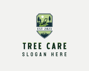 Lawn Care Grass Gardening logo design