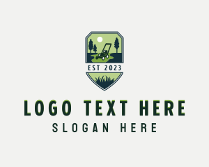 Lawn Care Grass Gardening Logo