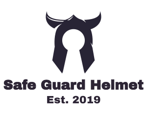 Helmet - Blue Helmet Lock logo design