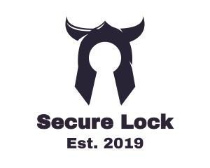 Lock - Blue Helmet Lock logo design