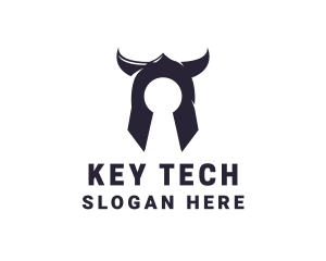 Helmet Key Hole  logo design