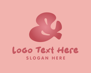 Lettering - Bubbly Gradient Ampersand logo design