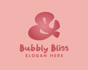 Bubbly Gradient Ampersand  logo design