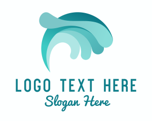 Surfing - Hydro Ocean Wave logo design