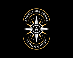 Sun Star Compass Voyage logo design