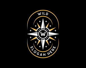 Wayfind - Sun Star Compass logo design