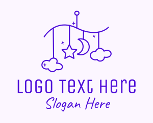 Sleep Aid - Purple Baby Decoration logo design