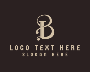 Paralegal - Gothic Calligraphy Letter B logo design