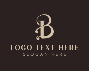 Clean - Regal Calligraphy Letter B logo design