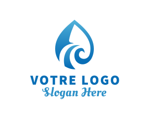 Surf - Blue Waves Beach Resort logo design