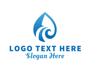 Liquid - Blue Waves Beach Resort logo design