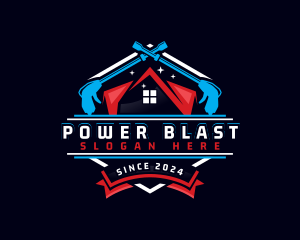 House Power Wash Cleaning logo design