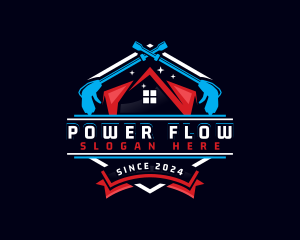 House Power Wash Cleaning logo design