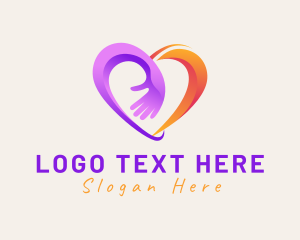 Romantic - Community Hand Heart Care logo design