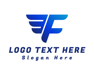 Airplane - Aviation Wing Delivery logo design