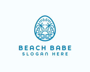 Sunset Beach Egg logo design