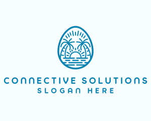 Sunset Beach Egg logo design