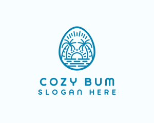 Sunset Beach Egg logo design