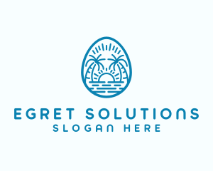 Sunset Beach Egg logo design