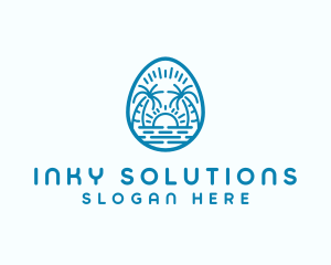 Sunset Beach Egg logo design