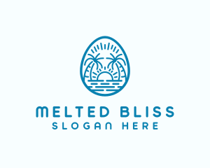 Sunset Beach Egg logo design