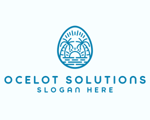 Sunset Beach Egg logo design