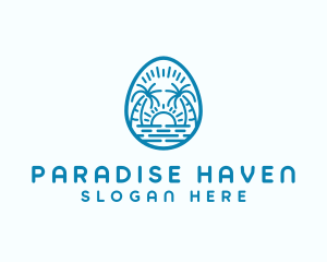 Sunset Beach Egg logo design