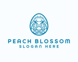 Sunset Beach Egg logo design