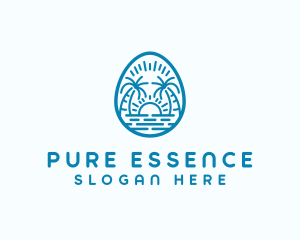 Sunset Beach Egg logo design