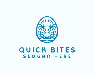 Sunset Beach Egg logo design