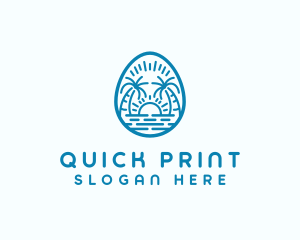 Sunset Beach Egg logo design