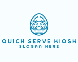 Sunset Beach Egg logo design