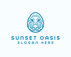 Sunset Beach Egg logo design