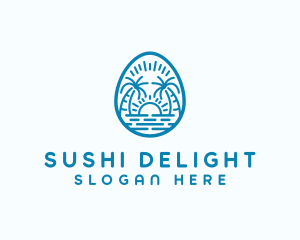 Sunset Beach Egg logo design